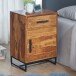Nachttisch Boxspringbett Massivholz 45x35x65 cm Nachtkommode Schublade