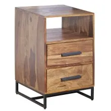 Nachttisch Boxspringbett Massivholz 40x35x66 cm...