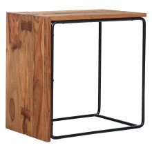 Beistelltisch Anstelltisch Massivholz Metall 45x30x45 cm...