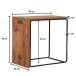 Beistelltisch Anstelltisch Massivholz Metall 45x30x45 cm Abstelltisch