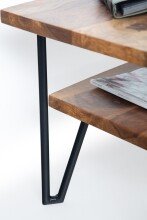 Couchtisch 90x50x40 cm Sofatisch Sheesham Massivholz Tisch mit Stauraum