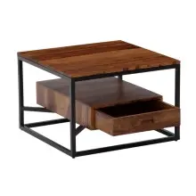 Couchtisch Sofatisch Massivholz 60x60x40 cm...