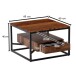 Couchtisch Sofatisch Massivholz 60x60x40 cm Wohnzimmertisch Tisch Eckig