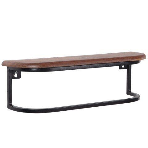 Wandregal 50x15x13 cm Massivholz Metall Hängeregal Regal Industrial