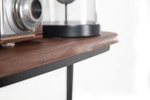 Wandregal 50x15x13 cm Massivholz Metall Hängeregal Regal Industrial