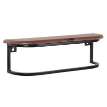 Wandregal 50x15x13 cm Massivholz Metall Hängeregal Regal Industrial