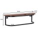 Wandregal 50x15x13 cm Massivholz Metall Hängeregal Regal Industrial