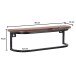 Wandregal 50x15x13 cm Massivholz Metall Hängeregal Regal Industrial
