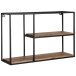 Wandregal Holz Metall 60x40x18 cm Hängeregal Regal Rechteckig Massiv