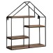 Wandregal Holz Metall 50x60x14 cm Hängeregal Regal Haus Industrial