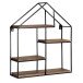 Wandregal Holz Metall 50x60x14 cm Hängeregal Regal Haus Industrial