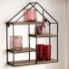Wandregal Holz Metall 50x60x14 cm Hängeregal Regal Haus Industrial