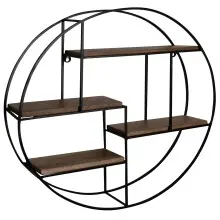 Wandregal Holz Metall 70x70x18 cm Hängeregal Regal...
