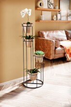Blumenständer Blumensäule 40x109x40 cm Metall Gold Pflanzenständer