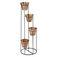 Blumenständer Blumensäule 40x109x40 cm Metall Gold Pflanzenständer