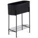 Pflanzgefäß 51x65x22 cm Metall Pflanzenkübel Schwarz Blumentopf Indoor