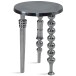 Beistelltisch Metall Silber Sofatisch 44x44x63 cm Wohnzimmertisch Rund