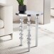 Beistelltisch Metall Silber Sofatisch 44x44x63 cm Wohnzimmertisch Rund