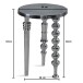 Beistelltisch Metall Silber Sofatisch 44x44x63 cm Wohnzimmertisch Rund