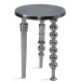 Beistelltisch Metall Silber Sofatisch 44x44x63 cm Wohnzimmertisch Rund