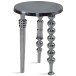 Beistelltisch Metall Silber Sofatisch 44x44x63 cm Wohnzimmertisch Rund