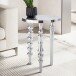 Beistelltisch Metall Silber Sofatisch 44x44x63 cm Wohnzimmertisch Rund