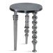 Beistelltisch Metall Silber Sofatisch 44x44x63 cm Wohnzimmertisch Rund