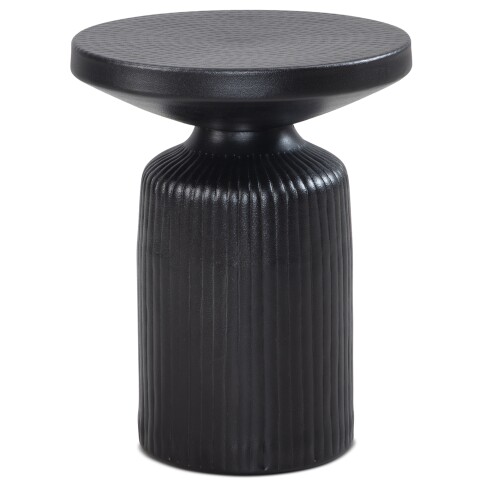 Beistelltisch Metall Schwarz Sofatisch 40x40x50cm Wohnzimmertisch Rund