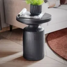 Beistelltisch Metall Schwarz Sofatisch 40x40x50cm...