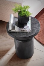 Beistelltisch Metall Schwarz Sofatisch 40x40x50cm Wohnzimmertisch Rund