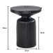 Beistelltisch Metall Schwarz Sofatisch 40x40x50cm Wohnzimmertisch Rund