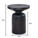 Beistelltisch Metall Schwarz Sofatisch 40x40x50cm Wohnzimmertisch Rund