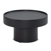 Couchtisch Pilzform Metall Schwarz 60x60x36 cm Wohnzimmertisch Rund
