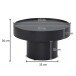 Couchtisch Pilzform Metall Schwarz 60x60x36 cm Wohnzimmertisch Rund