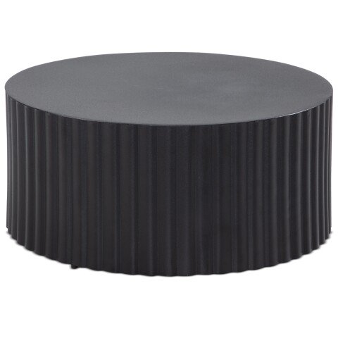 Couchtisch Sofatisch Metall Schwarz 67x67x31 cm Wohnzimmertisch Rund