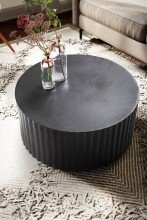 Couchtisch Sofatisch Metall Schwarz 67x67x31 cm Wohnzimmertisch Rund