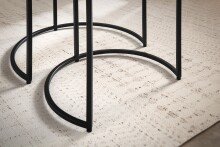 Beistelltisch Wohnzimmertisch 3er Set Metall Satztisch Tisch Rund Gold