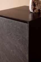 Nachttisch Nachtkommode Boxspringbett Massivholz Steinoptik 35x53x36 cm