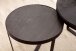 Couchtisch 2er Set Rund Holz / Steinoptik Wohnzimmertisch Satztisch