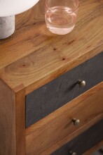 Nachttisch Boxspringbett Massivholz Steinoptik 40x60x30 cm Nachtkommode