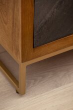 Nachttisch Boxspringbett Massivholz Steinoptik 40x60x30 cm Nachtkommode