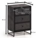 Nachttisch Boxspringbett Massivholz Steinoptik 40x60x30 cm Nachtkommode