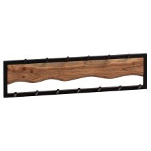 Wandgarderobe Hakenleiste Massivholz 80 cm Garderobe Flur...