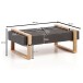 Couchtisch Steinoptik Massivholz 105x66x40 cm Sofatisch Wohnzimmertisch