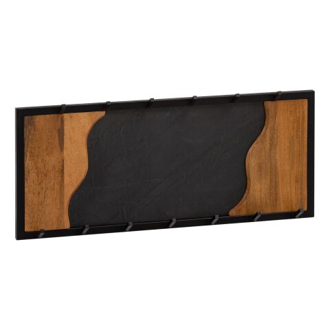 Wandgarderobe Hakenleiste Steinoptik 80 cm Garderobe Flur Holz Modern