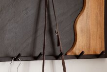Wandgarderobe Hakenleiste Steinoptik 80 cm Garderobe Flur Holz Modern