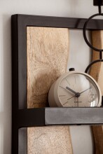 Wandregal 30x80x10 cm Massivholz Metall Hängeregal Regal Industrial