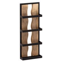 Wandregal 30x80x10 cm Massivholz Metall Hängeregal...