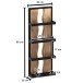 Wandregal 30x80x10 cm Massivholz Metall Hängeregal Regal Industrial