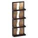 Wandregal 30x80x10 cm Massivholz Metall Hängeregal Regal Industrial